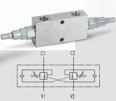 Çiftli yük tutma valfi